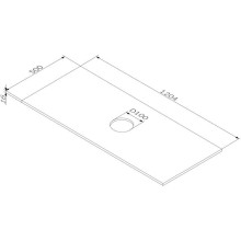 Столешница 120,4 см белый глянец Am.Pm Func M8FST1201WG