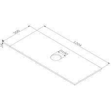 Столешница 120,4 см белый глянец Am.Pm Func M8FST1201WG
