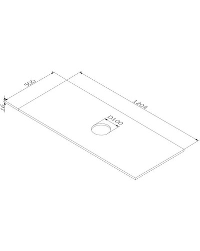 Столешница 120,4 см белый глянец Am.Pm Func M8FST1201WG