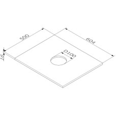 Столешница 60,4 см темное дерево Am.Pm Func M8FST0600OF