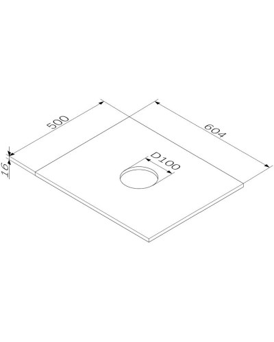 Столешница 60,4 см темное дерево Am.Pm Func M8FST0600OF