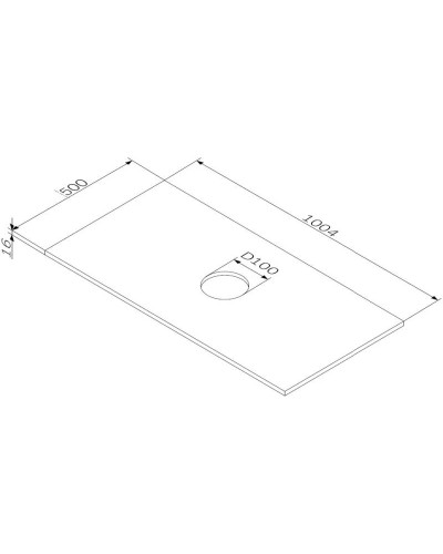 Столешница 100,4 см темное дерево Am.Pm Func M8FST1000OF