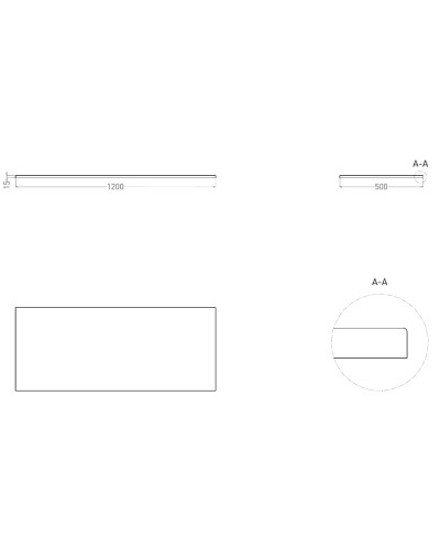 Столешница 120 см белый матовый Salini S-Stone Costa 200123M