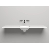 Столешница 150 см белый матовый Salini S-Stone Costa 200124M