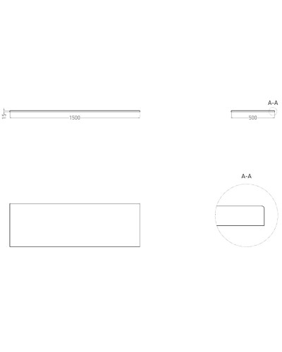 Столешница 150 см белый матовый Salini S-Stone Costa 200124M