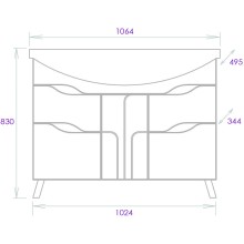 Тумба под раковину Onika ВЕРОНЭЛЛА 105.16 110508 Белая