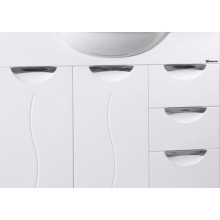 Тумба под раковину Bellezza Глория 105 4638518080014 с бельевой корзиной Белая