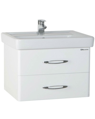 Тумба под раковину Bellezza Джела 70 4639811670018 2 ящика подвесная Белая