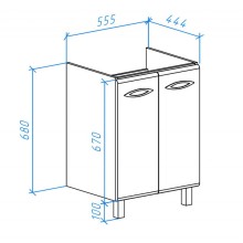 Тумба под раковину Bellezza Джела 60 4639809240018 Белая