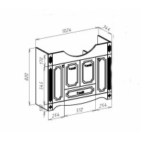 Тумба под раковину Bellezza Кантри 105 4639918000015 Белая