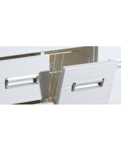 Тумба под раковину Bellezza Сиена 80 4633913080010 с бельевой корзиной Белая