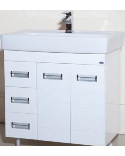 Тумба под раковину Bellezza Сиена 80 4633913080010 с бельевой корзиной Белая