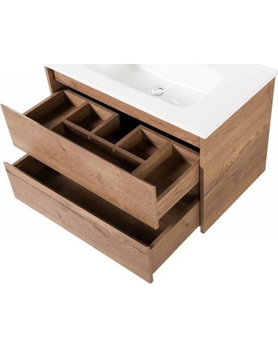Тумба под раковину BelBagno Kraft 80 KRAFT-800-2C-SO-RT подвесная Rovere Tabacco