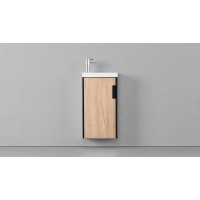 Тумба под раковину Velvex Klaufs 40 tpKLA.40.1D-617.217 подвесная Черный+дерево
