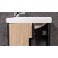 Тумба под раковину Velvex Klaufs 40 tpKLA.40.1D-617.217 подвесная Черный+дерево