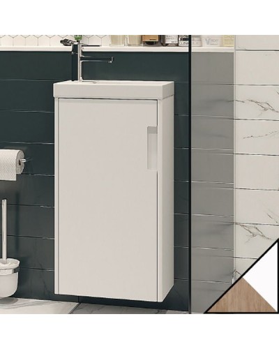 Тумба под раковину Velvex Klaufs 40 tpKLA.40.1D-617.216 подвесная Белый+Дерево