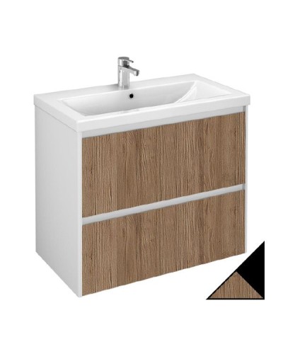 Тумба под раковину Velvex Klaufs 80 tpKLA.80.2Y-617.217 подвесная Черный+дерево