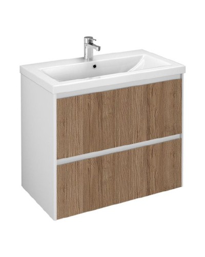 Тумба под раковину Velvex Klaufs 80 tpKLA.80.2Y-617.216 подвесная Белый+дерево