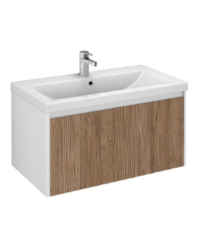 Тумба под раковину Velvex Klaufs 80 tpKLA.80.1Y-617.216 подвесная Белый+дерево