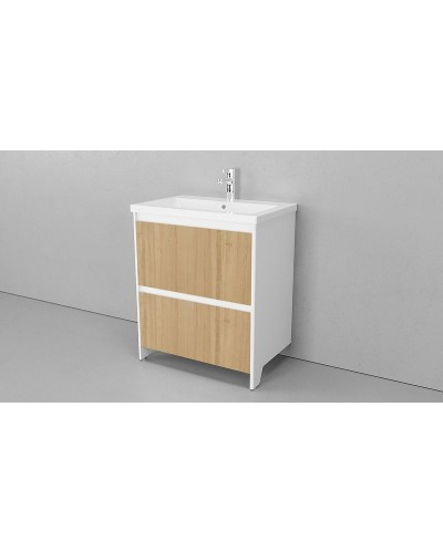 Тумба под раковину Velvex Klaufs 70 tnKLA.70.2Y-617.216 подвесная Белый+дерево