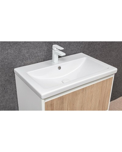 Тумба под раковину Velvex Klaufs 70 tnKLA.70.2Y-617.216 подвесная Белый+дерево