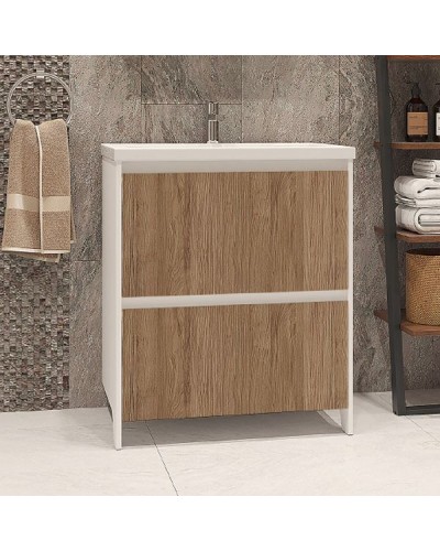 Тумба под раковину Velvex Klaufs 70 tnKLA.70.2Y-617.216 подвесная Белый+дерево