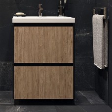 Тумба под раковину Velvex Klaufs 60 tpKLA.60.2Y-617.217 подвесная Черный+дерево