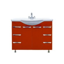 Жасмин -102 Тумба 6 ящ. красная эмаль