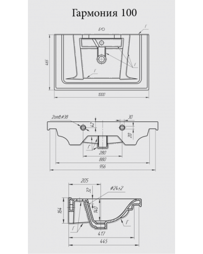 Даллас -100 Тумба подвесная S074 MALOJA