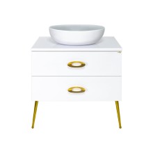 Маргарет - 80 Тумба напольная с 2 ящ. золот. фурн.