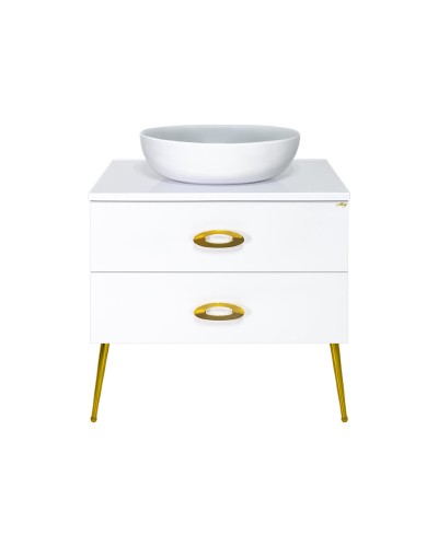 Маргарет - 80 Тумба напольная с 2 ящ. золот. фурн.