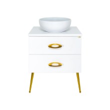 Маргарет - 60 Тумба напольная с 2 ящ. золот. фурн.