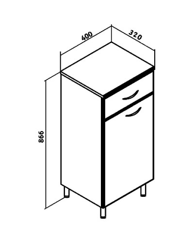 Тумба Runo Эконом 40 00000000118 с бельевой корзиной Белая