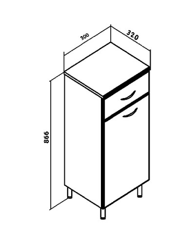 Тумба Runo Эконом 30 00000000112 с бельевой корзиной Белая
