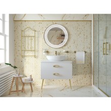 Маргарет - 80 Тумба напольная с 2 ящ. золот. фурн.