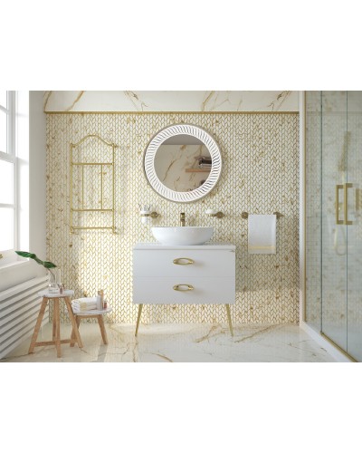 Маргарет - 60 Тумба напольная с 2 ящ. золот. фурн.