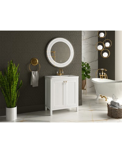 Адель - 70 Тумба прямая белая эмаль