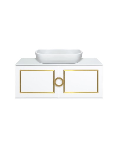 STEFFANY -105 Тумба подвесная 2 дв. с латунными вставками