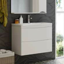 Атлантик -100 Тумба подвесная с 2 ящ. закруг. края