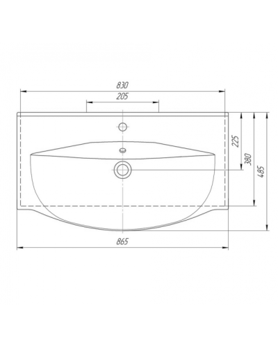 Элвис - 85 Тумба напольная с 2 ящ. белая эмаль