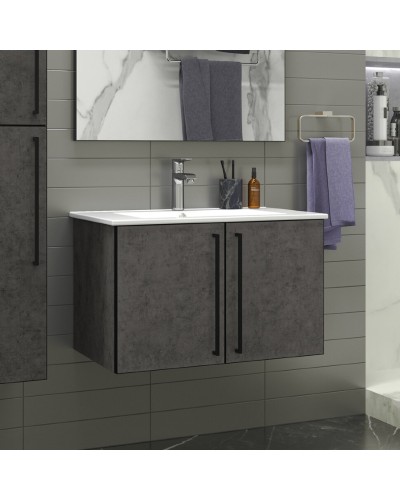 ROCK - 60 Тумба прямая подвесная темно-серый (Чикаго) ЛДСП О