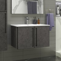 ROCK - 75 Тумба прямая подвесная темно-серый (Чикаго) ЛДСП