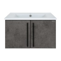 ROCK - 75 Тумба прямая подвесная темно-серый (Чикаго) ЛДСП