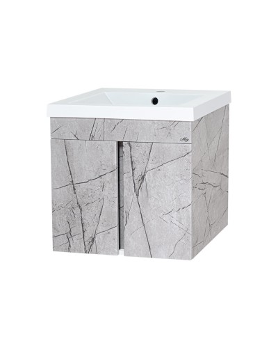 Торос - 60 Тумба подвесная прямая серый мрамор ПВХ