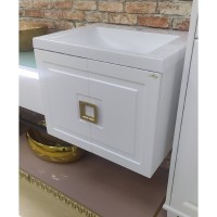 Галвер - 60 Тумба прямая подвесная белая