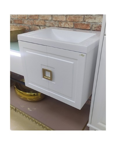 Галвер - 60 Тумба прямая подвесная белая