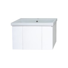 Лира - 80 Тумба прямая подвесная белая эмаль с отталкив.