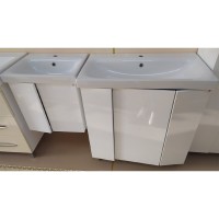 Лира - 80 Тумба прямая напольная белая эмаль с отталкив.