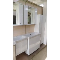 Лира - 80 Тумба прямая напольная белая эмаль с отталкив.