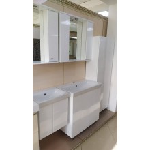 Лира - 80 Тумба прямая напольная белая эмаль с отталкив.